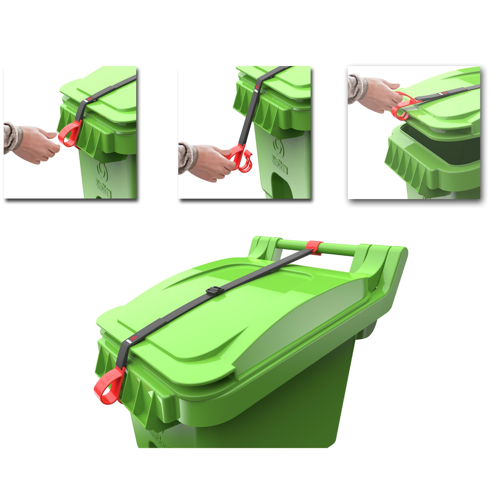 Universal Trash Can Lid Lock Security Device - Animal Proof Garbage Bin Protector for Raccoons & Pests | Durable Outdoor Trash Can Lock for Home, Park & Camping Use