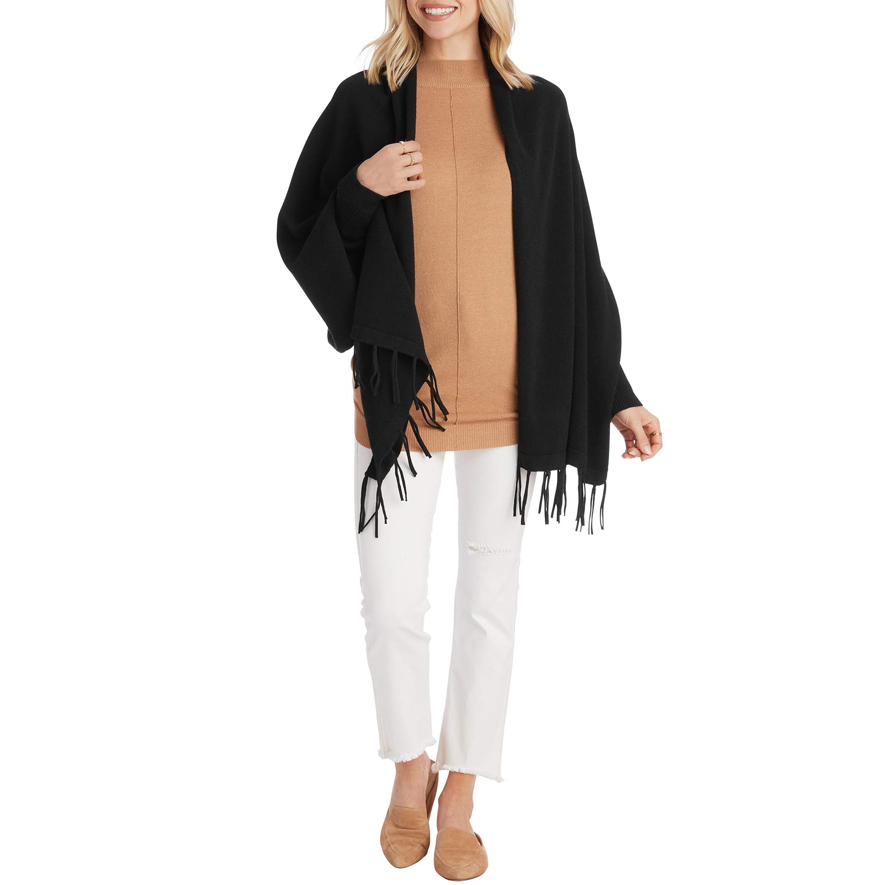 Mud Pie Women's Cardigan Wrap - Soft Knit Open Front Sweater for Fall & Winter | Cozy Lounge Wear, Office Outfit, Casual Layering