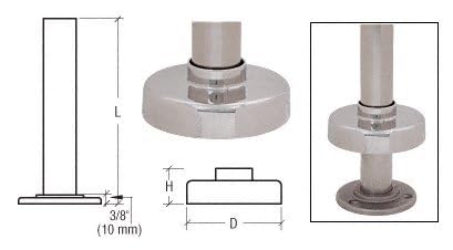 CRL HR15XBS Brushed Stainless Steel Flange and Canopy for 1-1/2