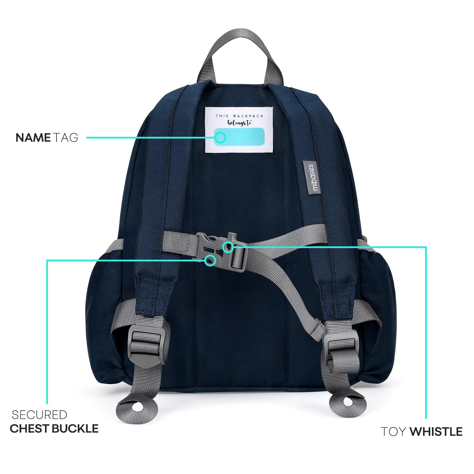 Mibasies Toddler Backpack for Boys 2-4 - Kids School Backpack for Preschool & Kindergarten | Perfect for Daily Use & Travel