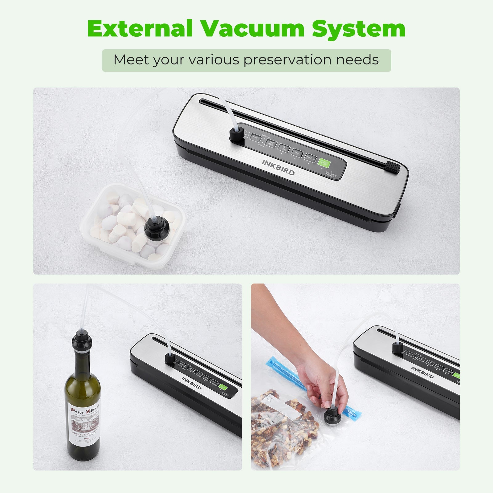 INK VS05 Vacuum Sealer Machine for Food Storage | Airtight Kitchen Appliance for Sous Vide, Meal Prep & Freezing | Compact & Easy to Use