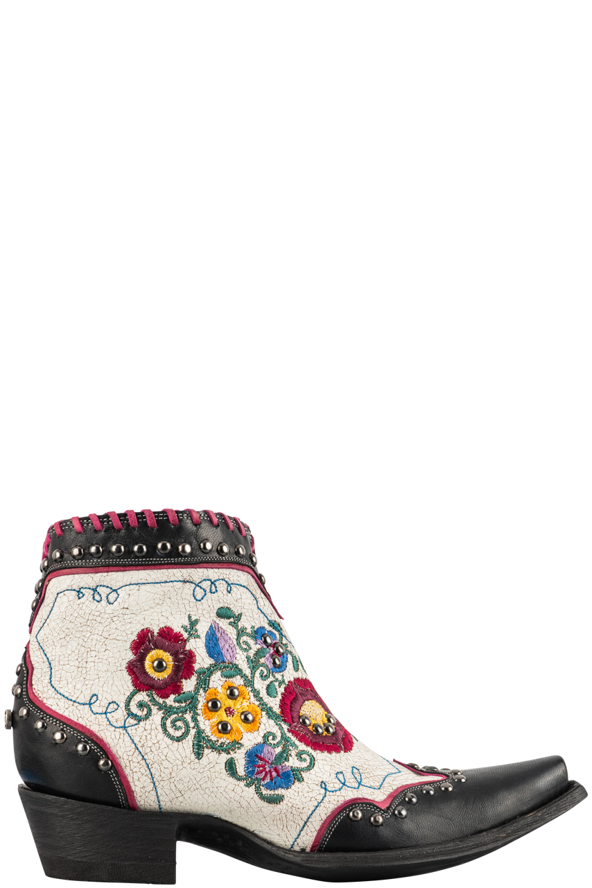 Double D Ranch by Old Gringo Women's Leather Mexicali Cowgirl Boots - Black/Taupe Western Boots for Women | Perfect for Country Dancing, Rodeos & Western Fashion