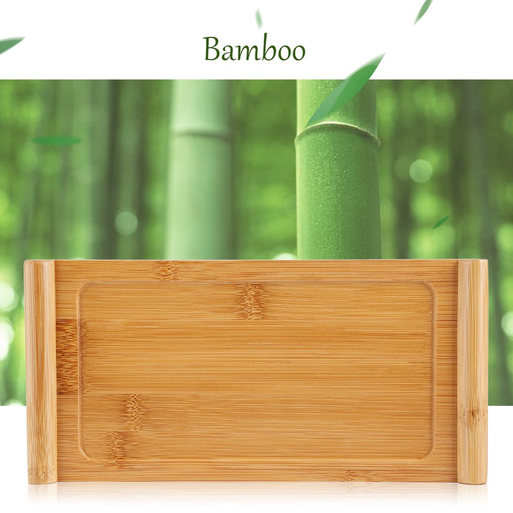 Wooden Serving Tray with Handles - Breakfast in Bed & Coffee Table Decor for Home