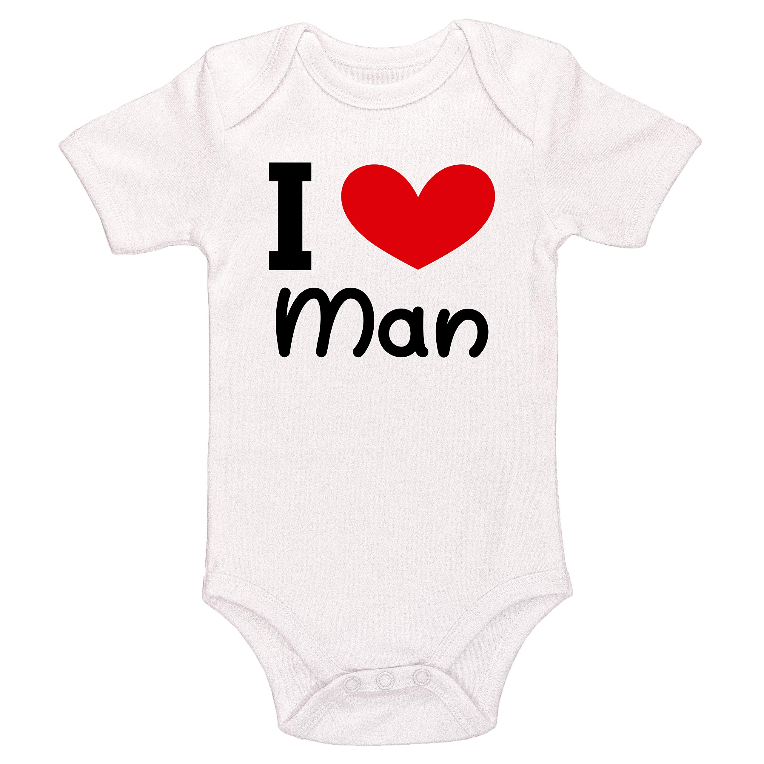 Kinacle I Love Dad Personalized Baby Bodysuit - Cute Customized Onesie for Newborns & Infants - Perfect Baby Shower Gift & Father's Day Present
