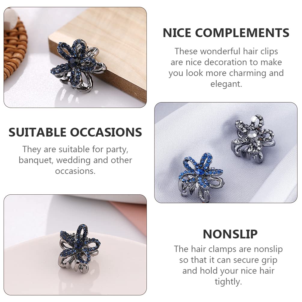 Sparkling Rhinestone Hair Claw Clip - Elegant Small Metal Hair Clips with Crystal Stones for Women & Girls | Perfect for Parties, Weddings, and Everyday Hair Styling