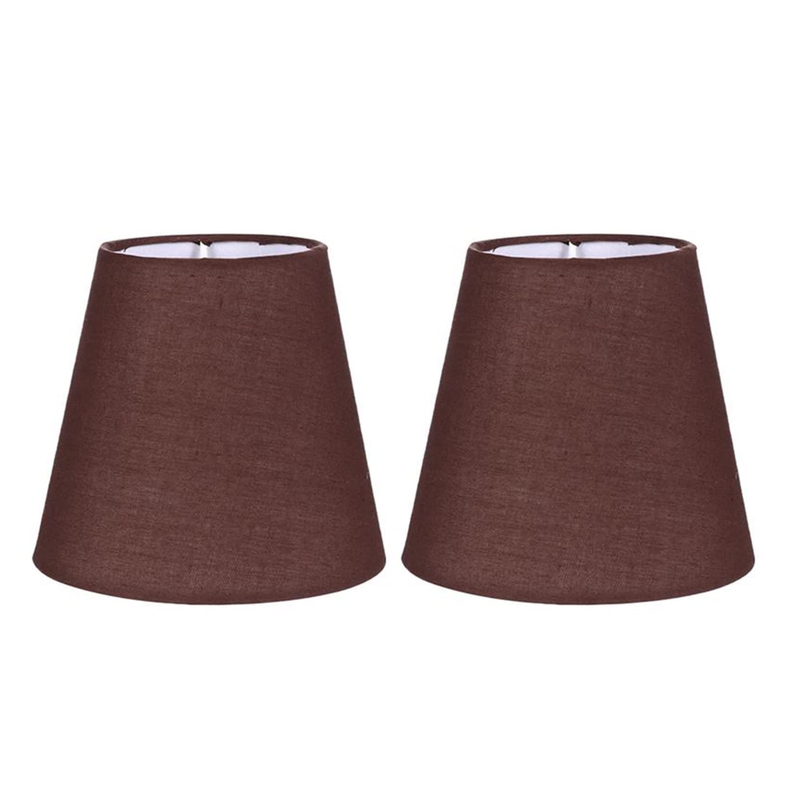 2-Pack Coffee Cloth Lamp Shades - Dustproof Chandelier & Wall Lamp Covers - Elegant Home Lighting Accessories for Living Room, Bedroom, and Dining Room Decor