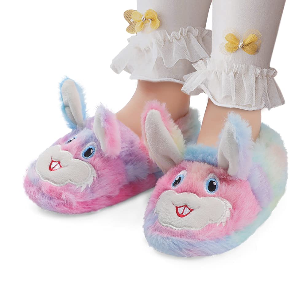 Warm Cartoon Animal Slippers for Girls - Cozy Winter House Shoes for Toddlers & Little Kids - Perfect for Indoor Playtime & Home Comfort