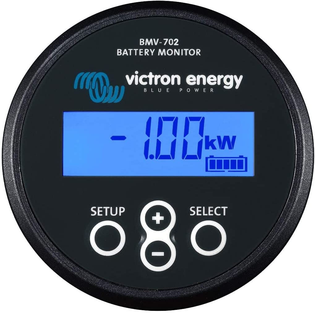 Victron Energy BMV-702 Smart Battery Monitor with Bluetooth - Accurate Voltage, Current & Power Tracking for RVs, Boats & Solar Systems (Black)