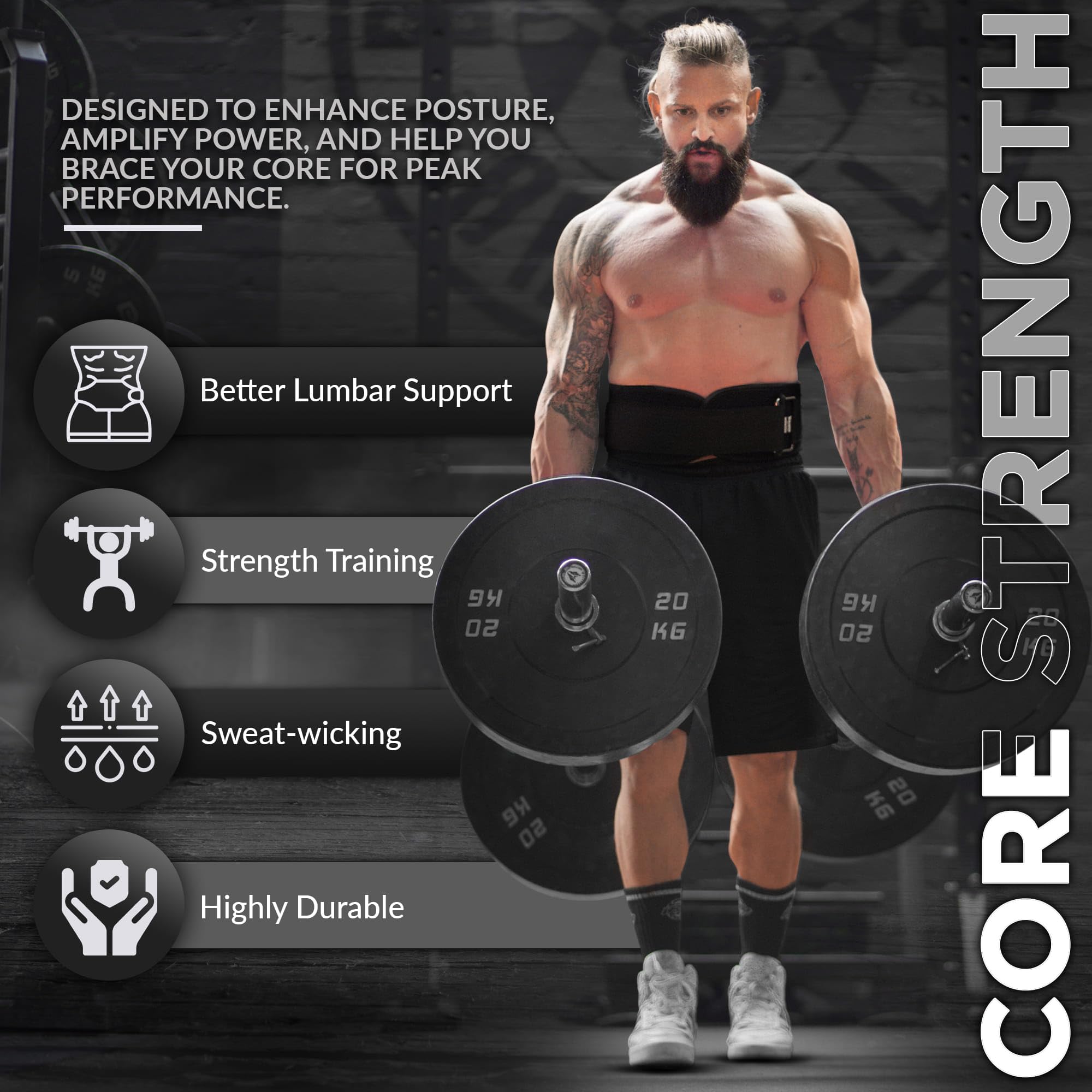 RDX Weight Lifting Belt with Auto Lock - 6.5