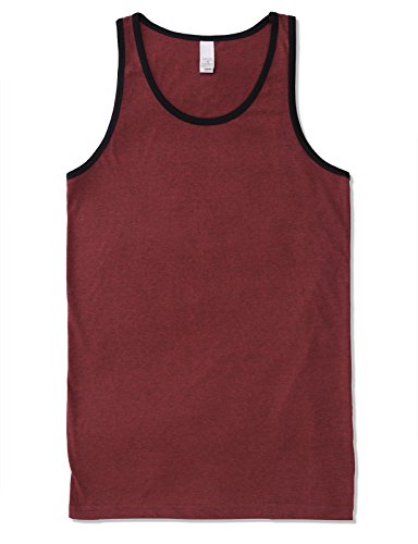 Contrast Trim Heather Burgundy Black