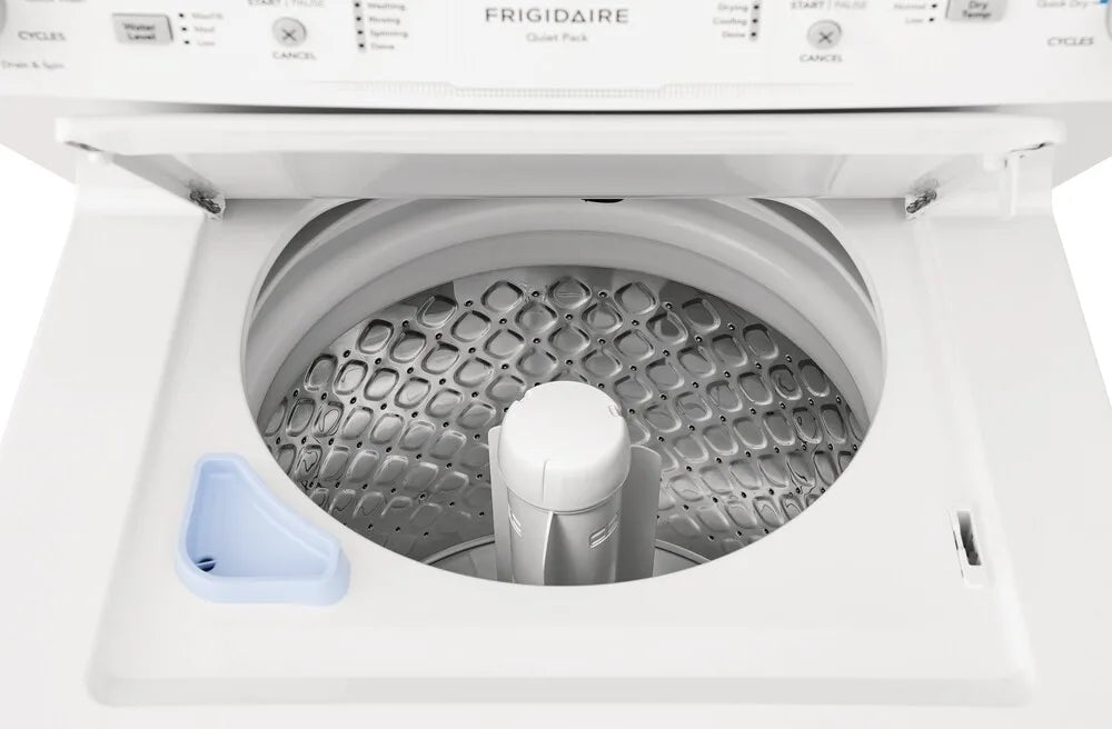 Frigidaire 27 Inch Stacked Washer and Dryer Combo - White (FLCE7523AW) | Energy Efficient Laundry Center for Small Spaces & Apartments