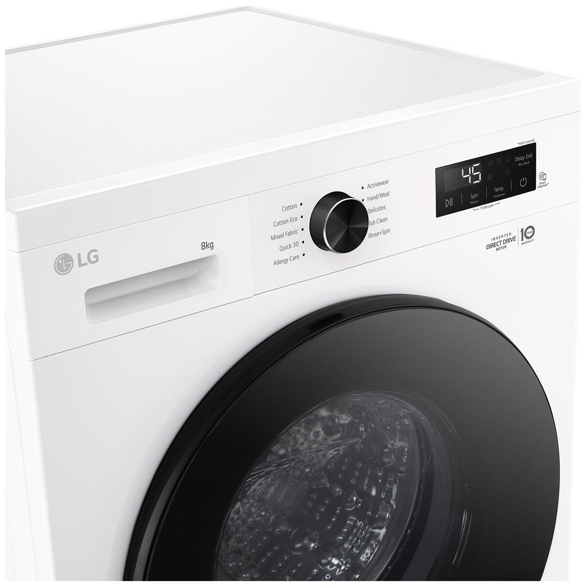 LG 8kg Front Load Washing Machine with Steam WV1 1208W - Energy Efficient Laundry Solution for Small Homes & Apartments