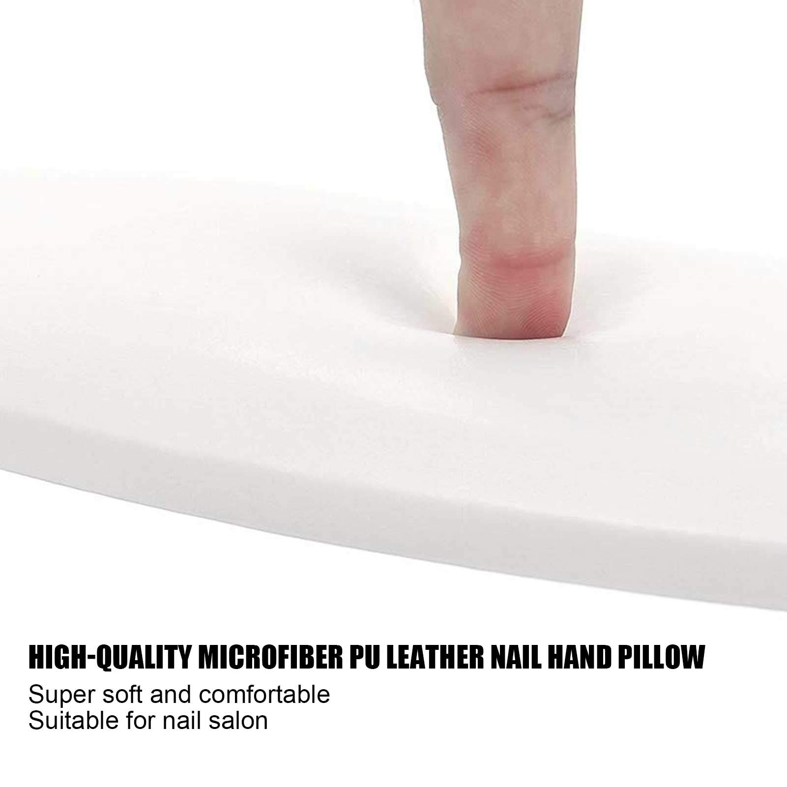 White Detachable Nail Hand Rest Pillow with Stainless Steel Support - Professional Nail Art Accessories for Salon & Home Manicure - Perfect for Gel Polish, Acrylic Nails & Nail Extension Services