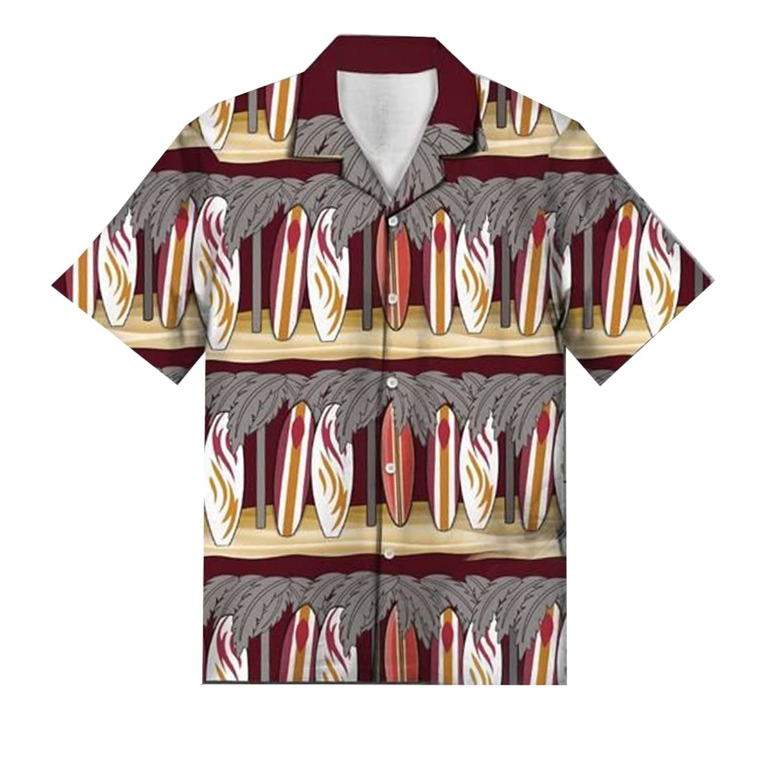Men's Tropical Cow Print Hawaiian Shirt - Short Sleeve Summer Button Down Shirt for Casual Wear, Beach Vacation & Luau Party | Series 177