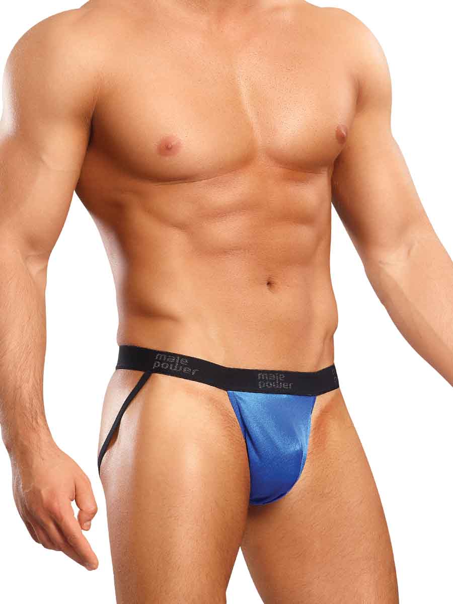 Royal Blue Jock Satin Lycra Underwear - Small & Medium Sizes - Perfect for Sports, Workouts & Dance Performances