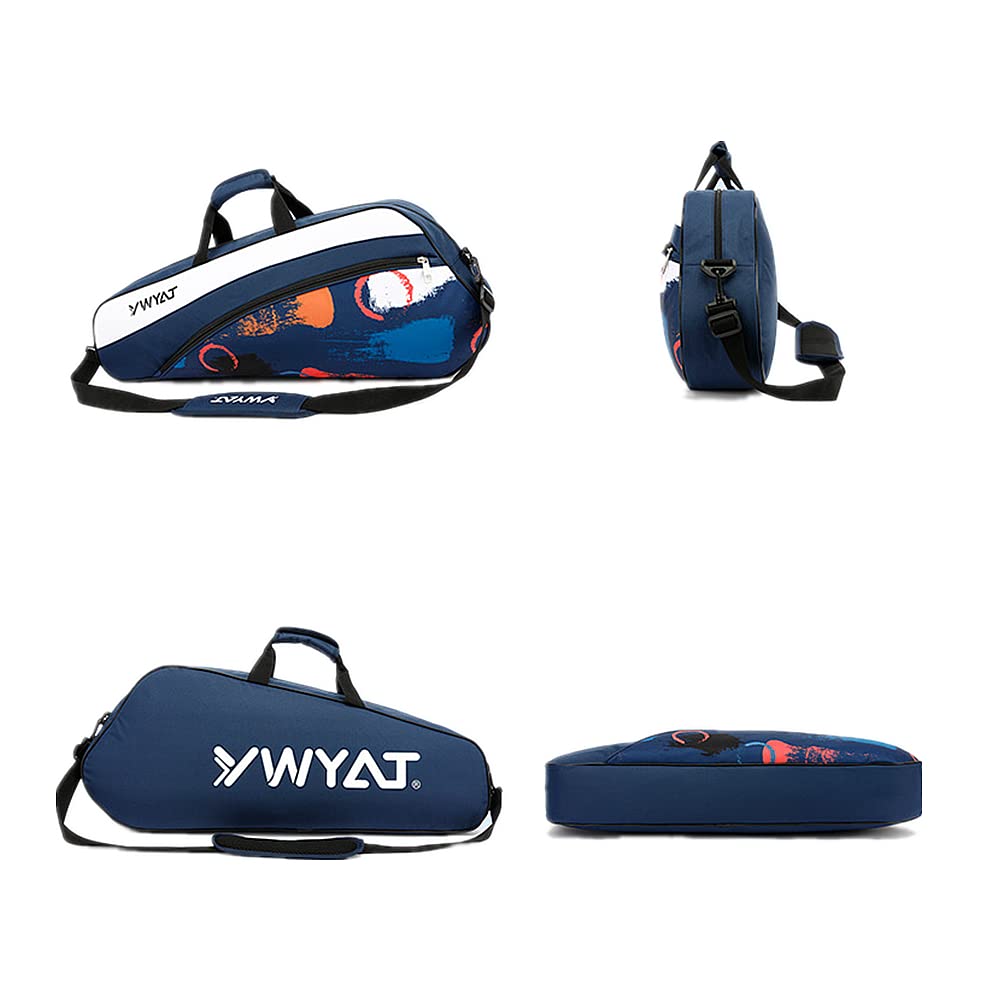 UNISTRENGH 3-Racket Tennis Bag with Adjustable & Detachable Shoulder Strap - Lightweight Waterproof Racquet Holder for Tennis & Badminton - Perfect for Court, Gym & Travel