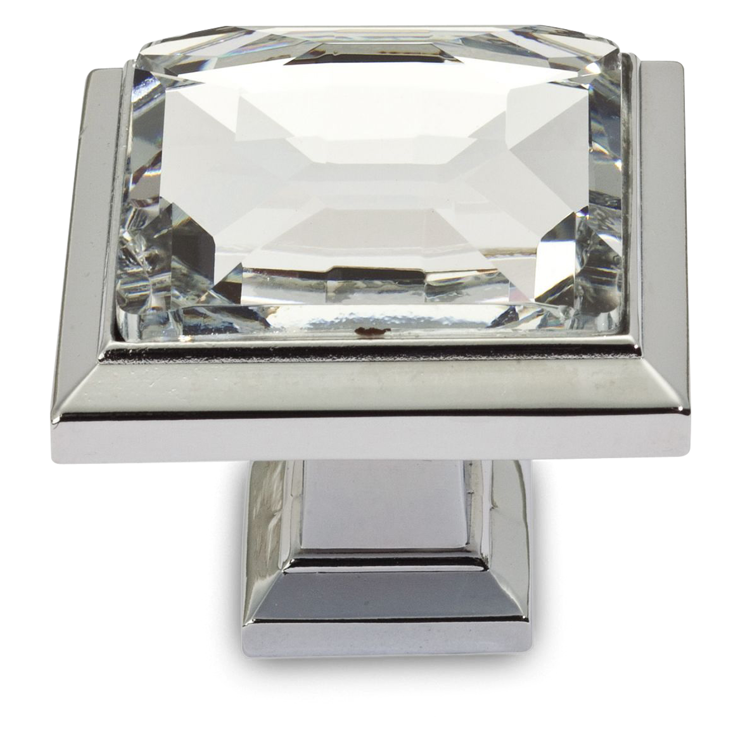 Legacy Crystal Cabinet Knobs - Elegant Square Knobs for Kitchen, Bathroom & Furniture - Pack of 10 - Premium Glass Hardware for Drawers & Cabinets