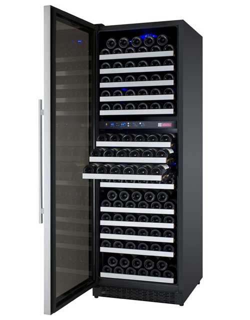 Flexcount 2 Zone 172 Bottle Dual Temperature Wine Cooler Refrigerator - Perfect for Home Bars, Restaurants, and Wine Cellars