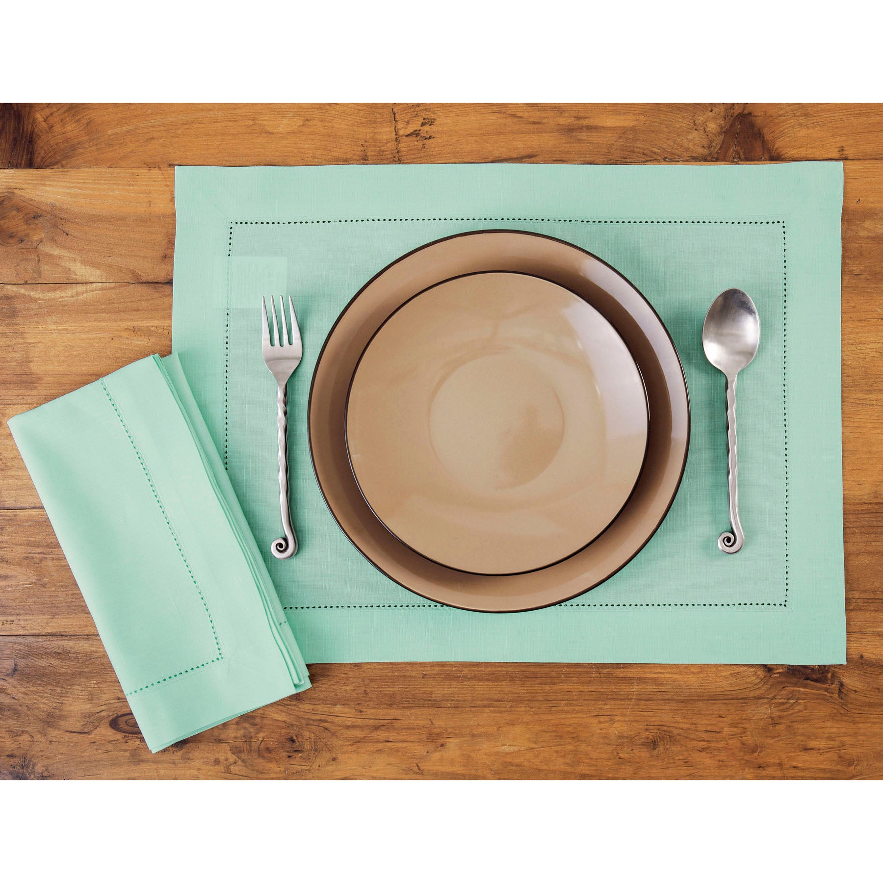 Premium Cotton Linen Hemstitch Napkins Set - 100% Natural Fabric Dinner Napkins for Formal Dining, Wedding, and Special Occasions - Elegant Table Decor for Restaurants and Home Entertaining