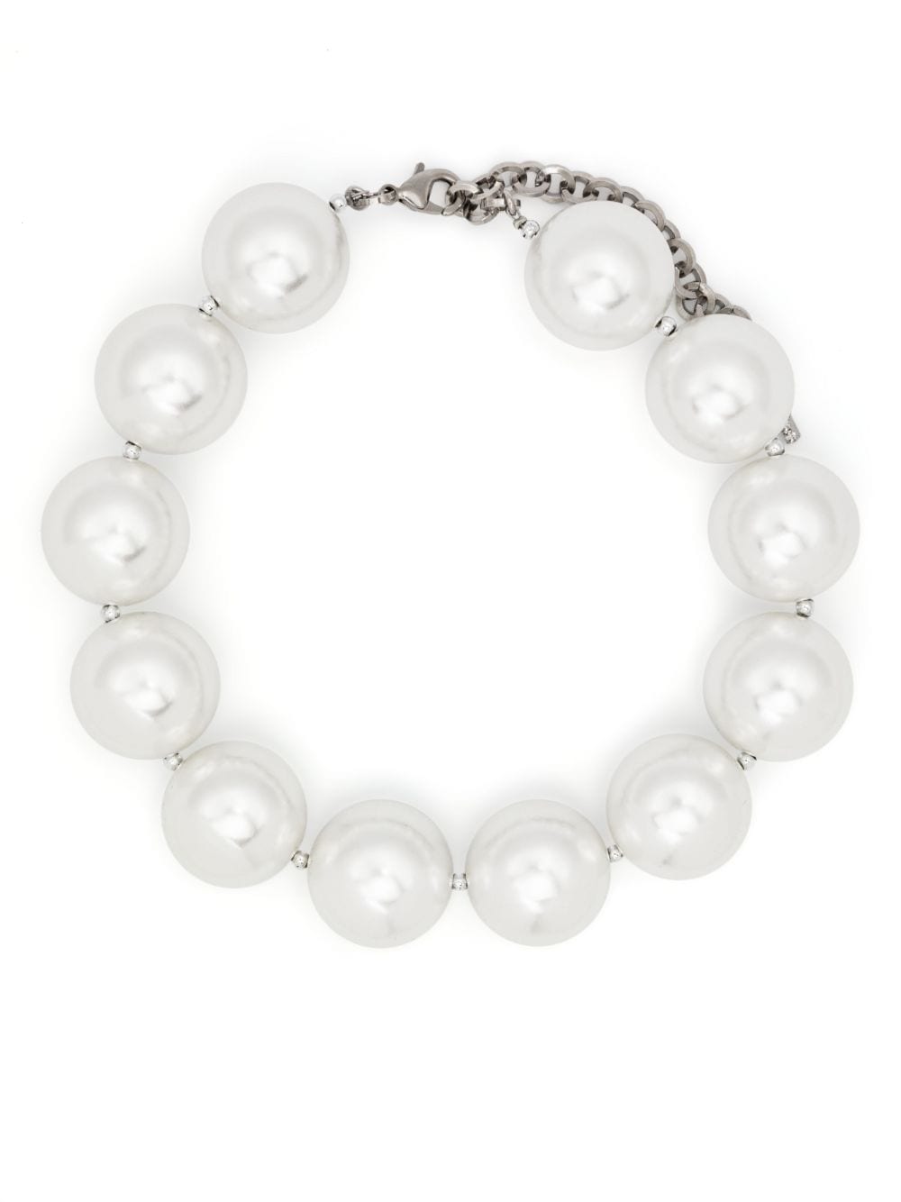 Alessandra Rich Bijoux White Jewelry - Elegant Crystal Necklace for Women, Perfect for Parties, Weddings & Special Occasions