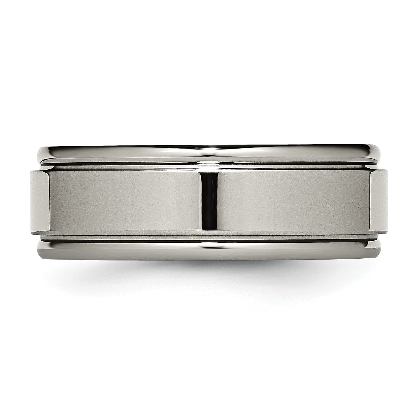 Titanium 8mm Edge Wedding Band Ring for Men & Women - Durable Comfort Fit Wedding Ring - Perfect for Engagement, Anniversary & Everyday Wear