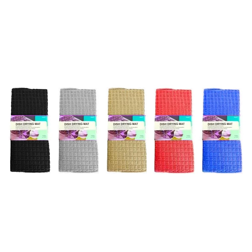 4 Pack Super Absorbent Microfiber Dish Drying Mats - 12