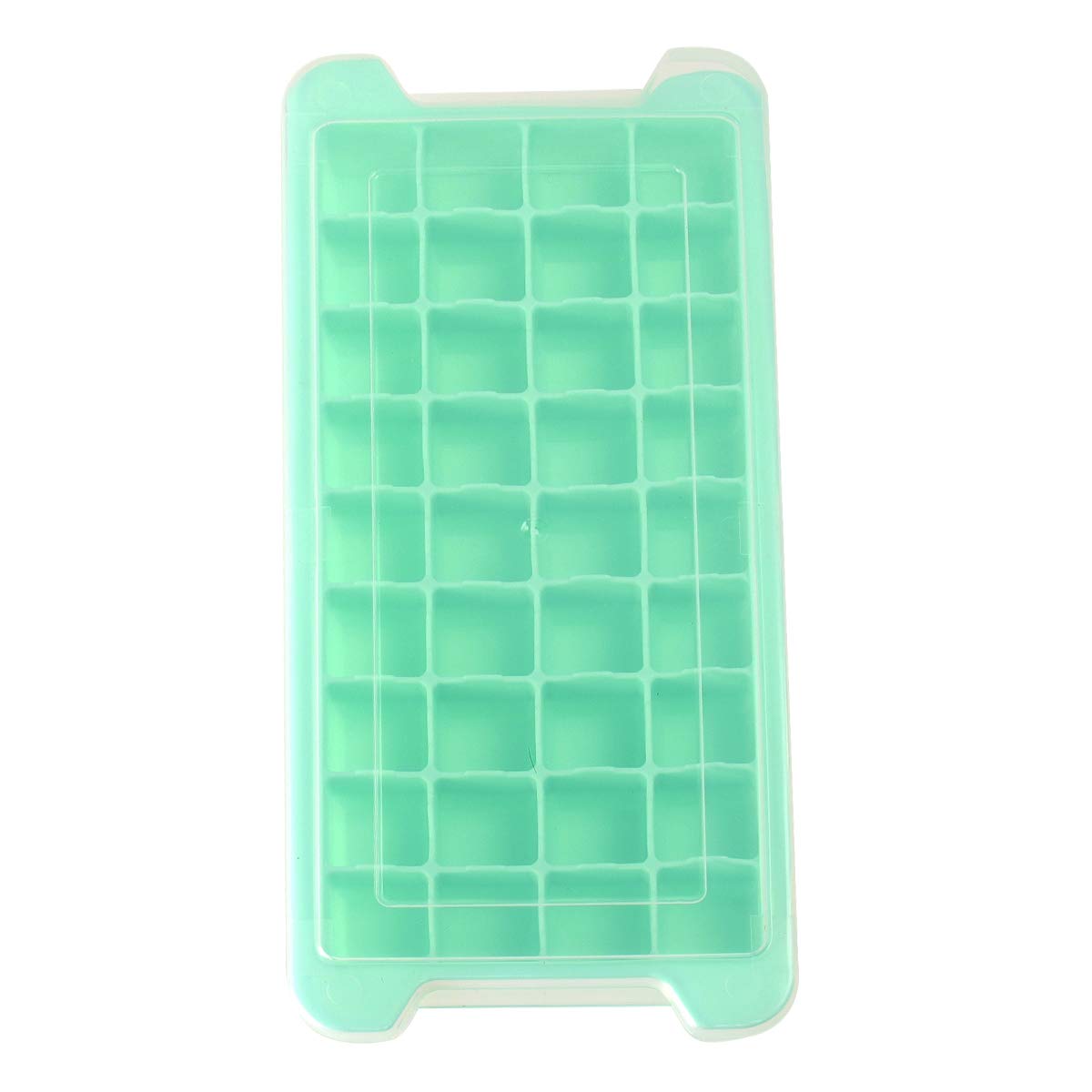 DOITOOL 36 Grid Square Silicone Ice Cream Mold with Lid - Homemade Ice Cube Tray for DIY Desserts, Perfect for Home Kitchen, Beach Parties & Summer Treats (Blue, 2-Pack)