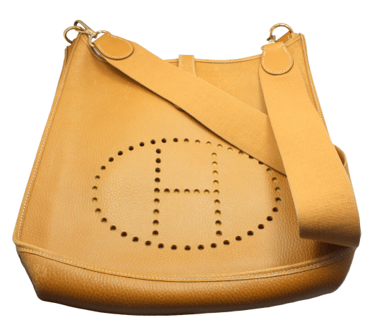 Authentic Hermes Evelyne GM Handbag in Natural Tan Clemence Leather - Luxury Tote for Women, Perfect for Work, Travel & Everyday Use
