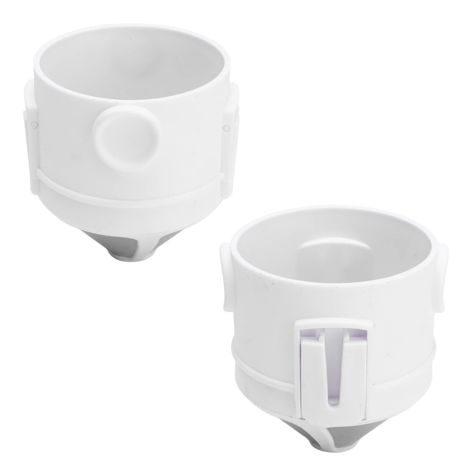 2-Pack Stainless Steel Coffee Filter Cup - Reusable Drip Funnel for Coffee Pots, White Coffee Makers - Perfect for Home, Office, Cafe & Bar Use