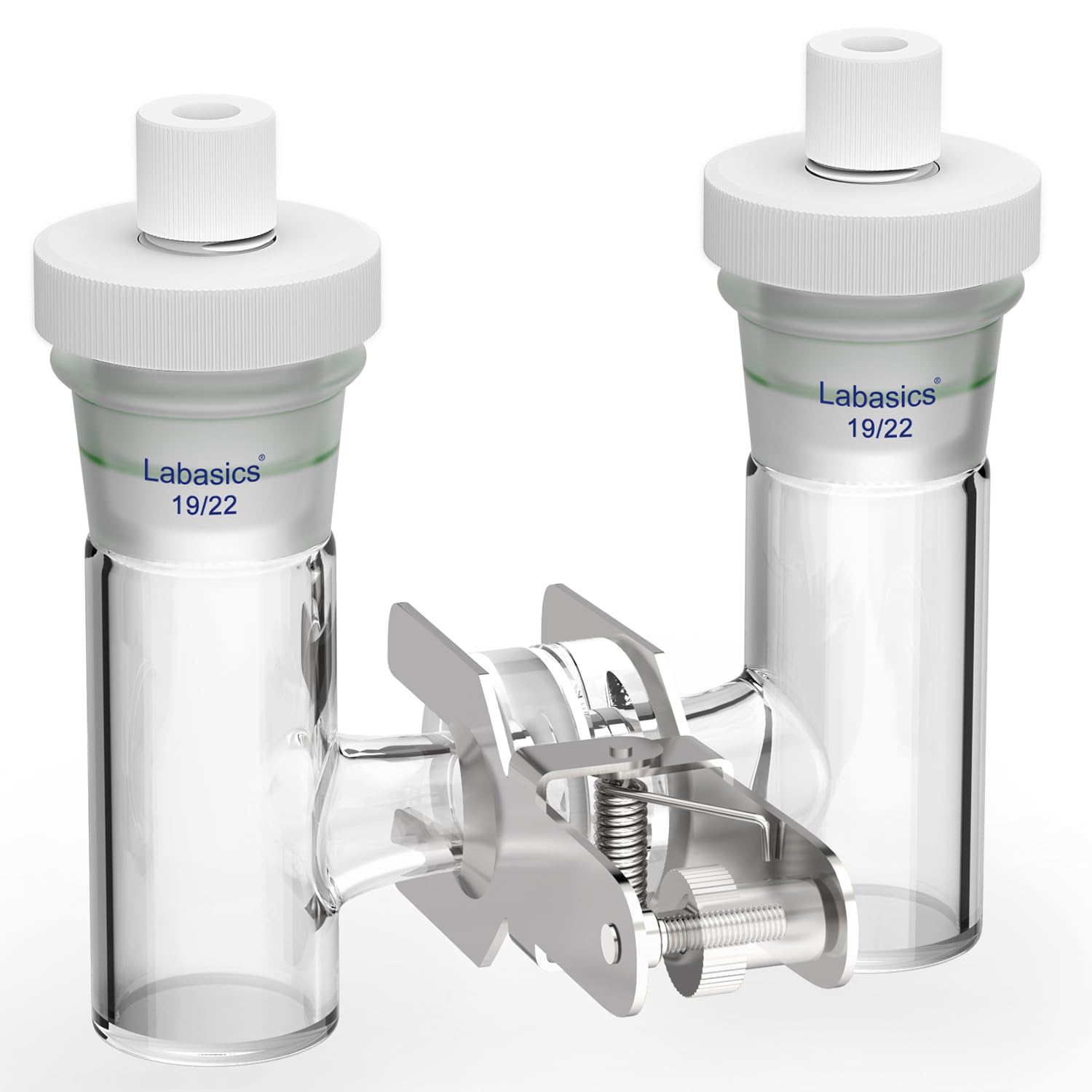 Labasics H-Type Electrolytic Cells - 10ml Borosilicate Glass Double Cell with Ion-Exchange Membrane | Electrochemical Glass Reactor for Electrochemistry Experiments | Ideal for Lab Research & Chemical Analysis