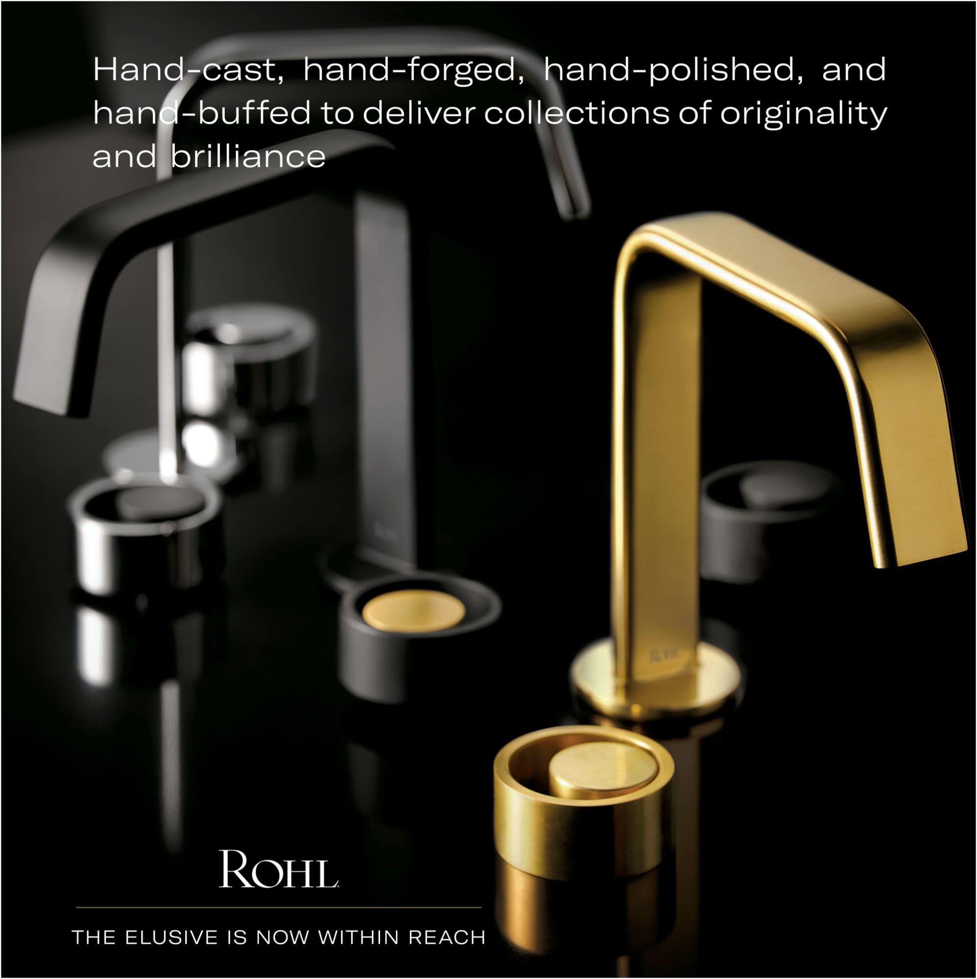 Rohl RTE25WTPMB Matte Black Bathroom Faucet & Hardware Set - Modern Matte Black Finish for Bathroom Sink, Vanity, and Shower - Perfect for Home Renovation & Luxury Bathroom Upgrades