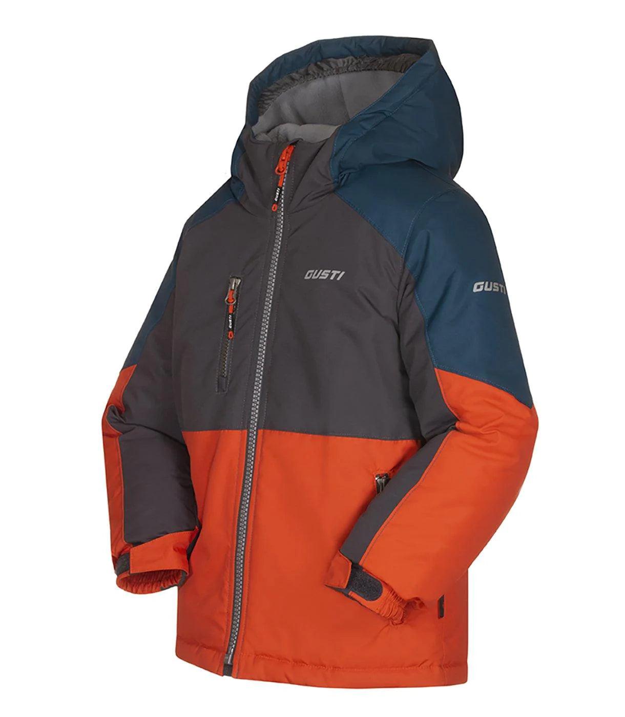 Gusti Lambert Winter Snowsuit for Kids - Warm & Waterproof Orange Snow Suit - Perfect for Skiing, Snowboarding & Outdoor Winter Play