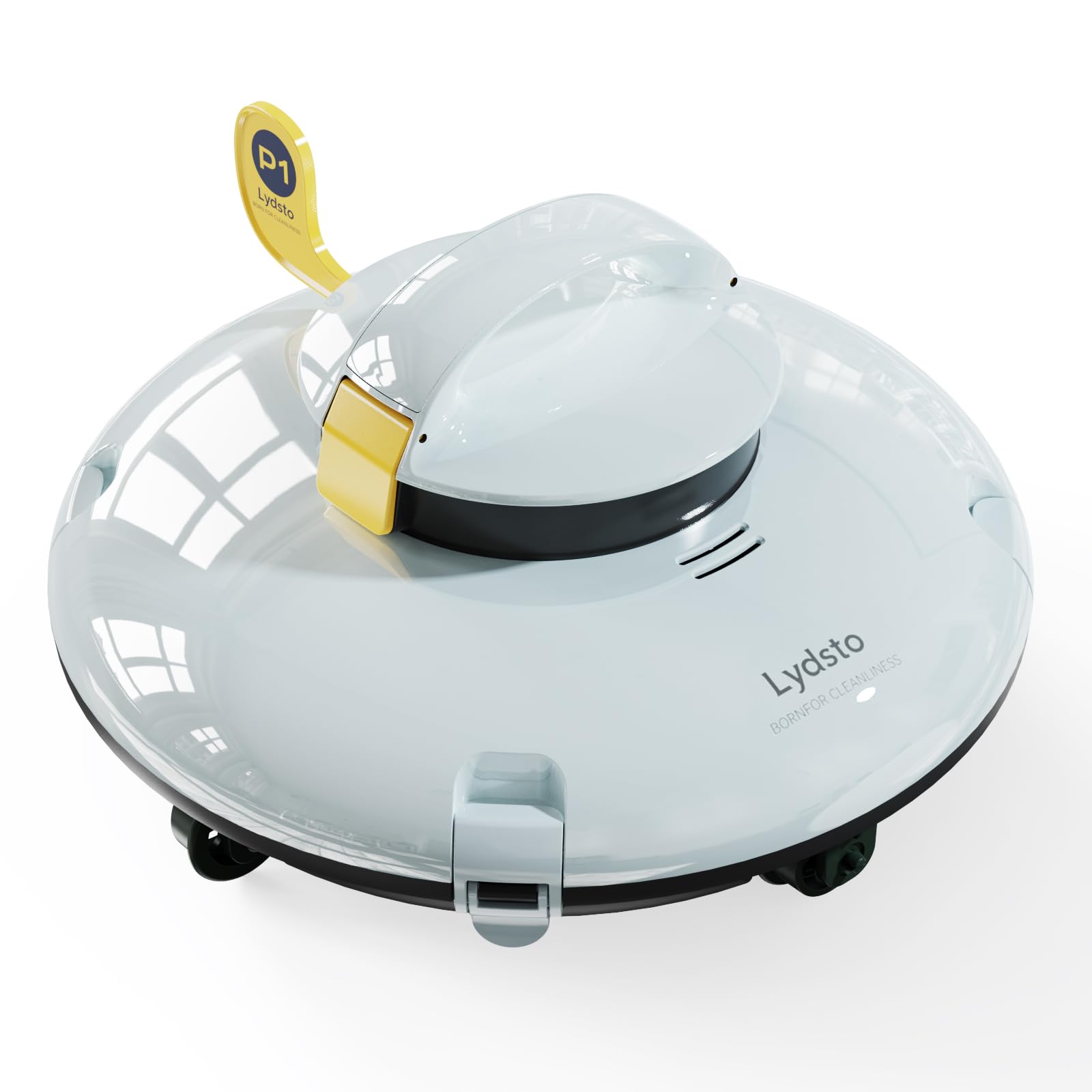 Lydsto Cordless Robotic Pool Cleaner - 120 Minute Runtime Automatic Pool Vacuum for Above Ground Pools, Dual Motor Lightweight Design, Ideal for Flat Pools Up to 1384 Sq.Ft (Yellow) | Perfect for Weekly Pool Maintenance & Seasonal Cleaning