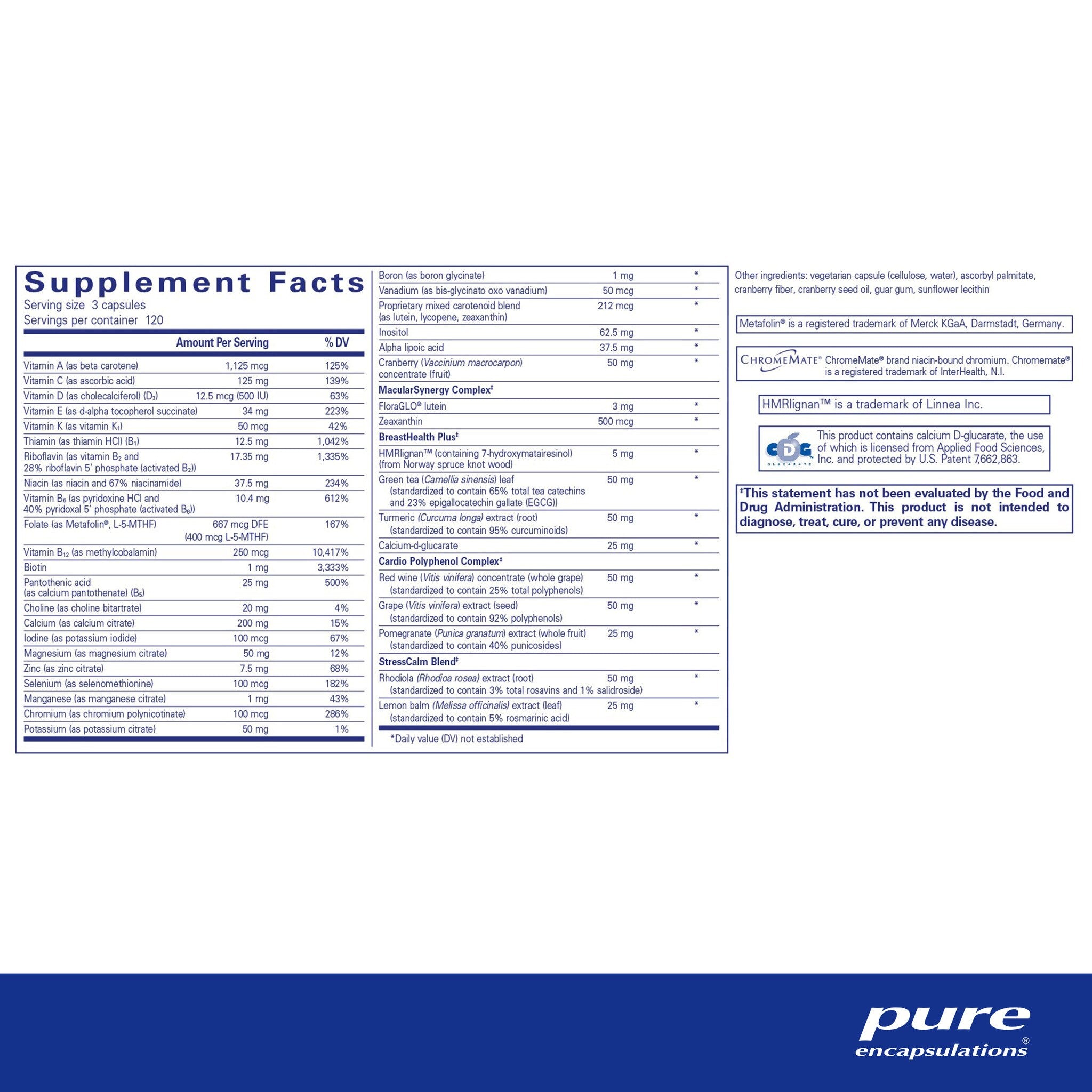 Pure Encapsulations Women's Multivitamin - Premium Daily Vitamins for Women's Health & Wellness | Supports Energy, Immunity & Hormonal Balance for Active Lifestyles