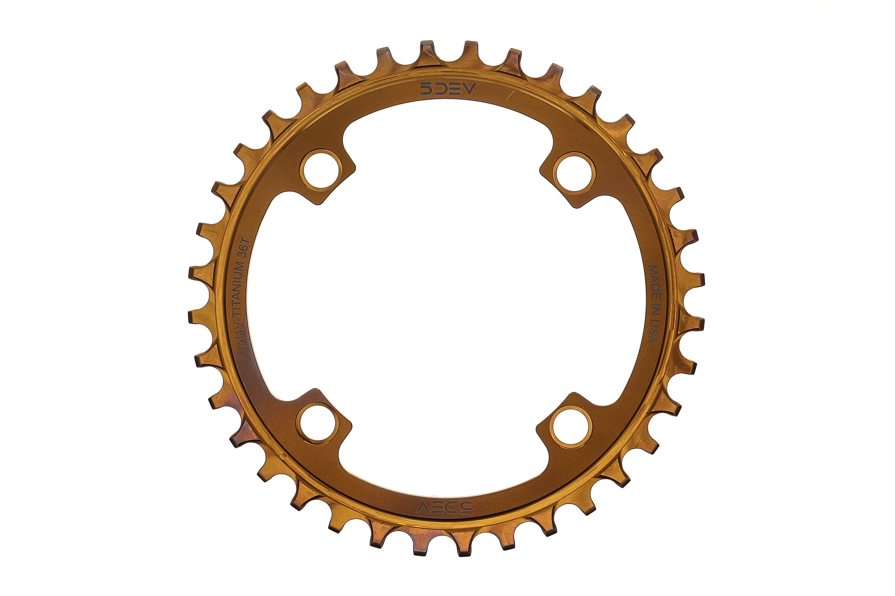 5DEV 104BCD Titanium Chainring - Lightweight & Durable Bike Sprocket for Road & Mountain Bikes | Perfect for Cycling Enthusiasts & Professional Riders