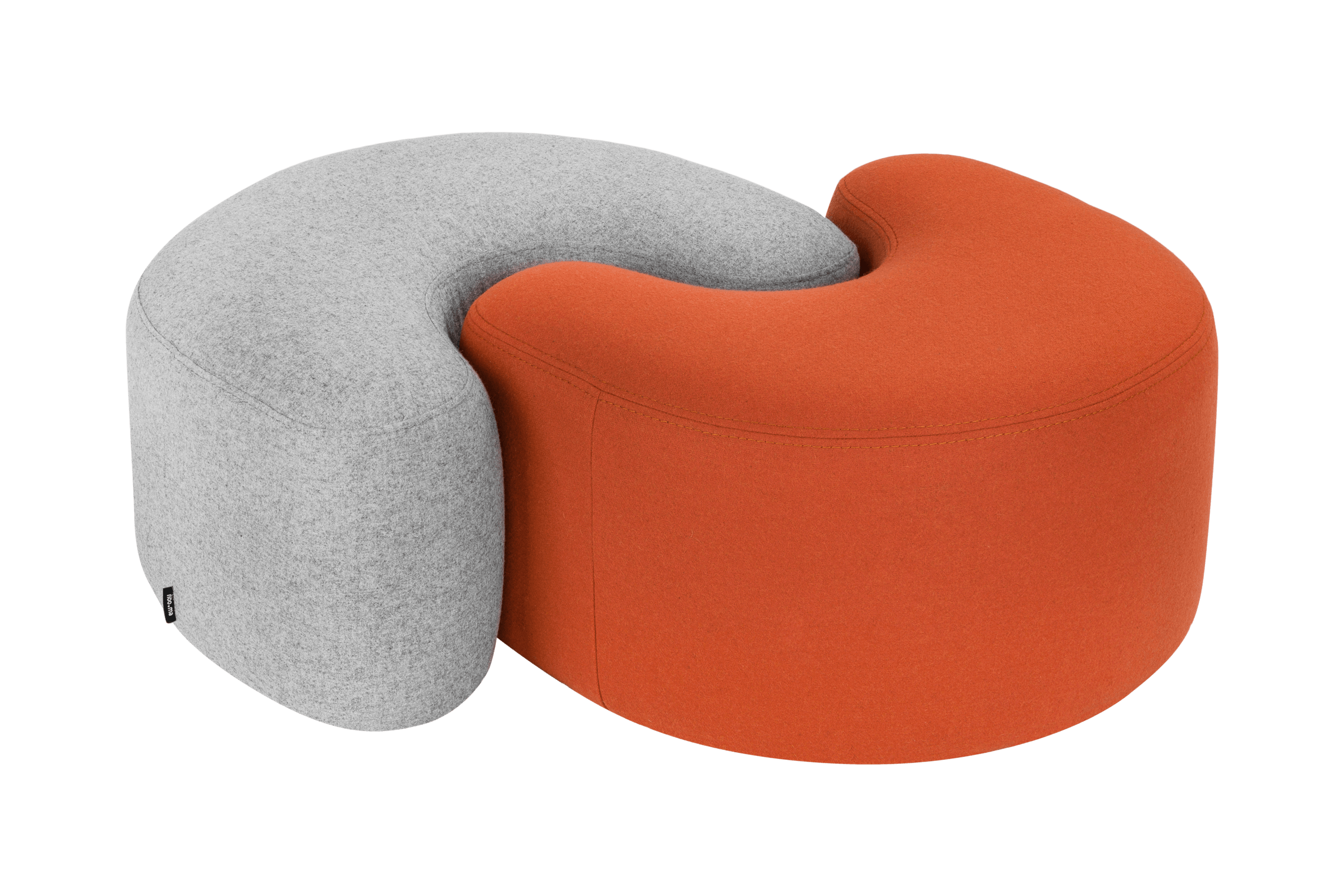 Luxury U-Shaped Pouf Ottoman Set - Modern Footrest & Extra Seating for Living Room, Bedroom, or Nursery - Soft & Stylish Home Decor Accent