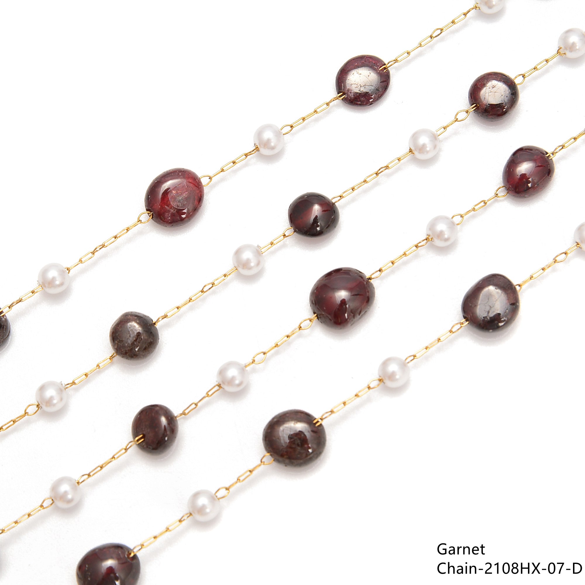 6-8mm Natural Pebble Nugget Beads Multi-Gemstone Chain Bracelet Making Supplies - 1 Meter per Bag for DIY Jewelry, Boho Crafts & Gift Wrapping