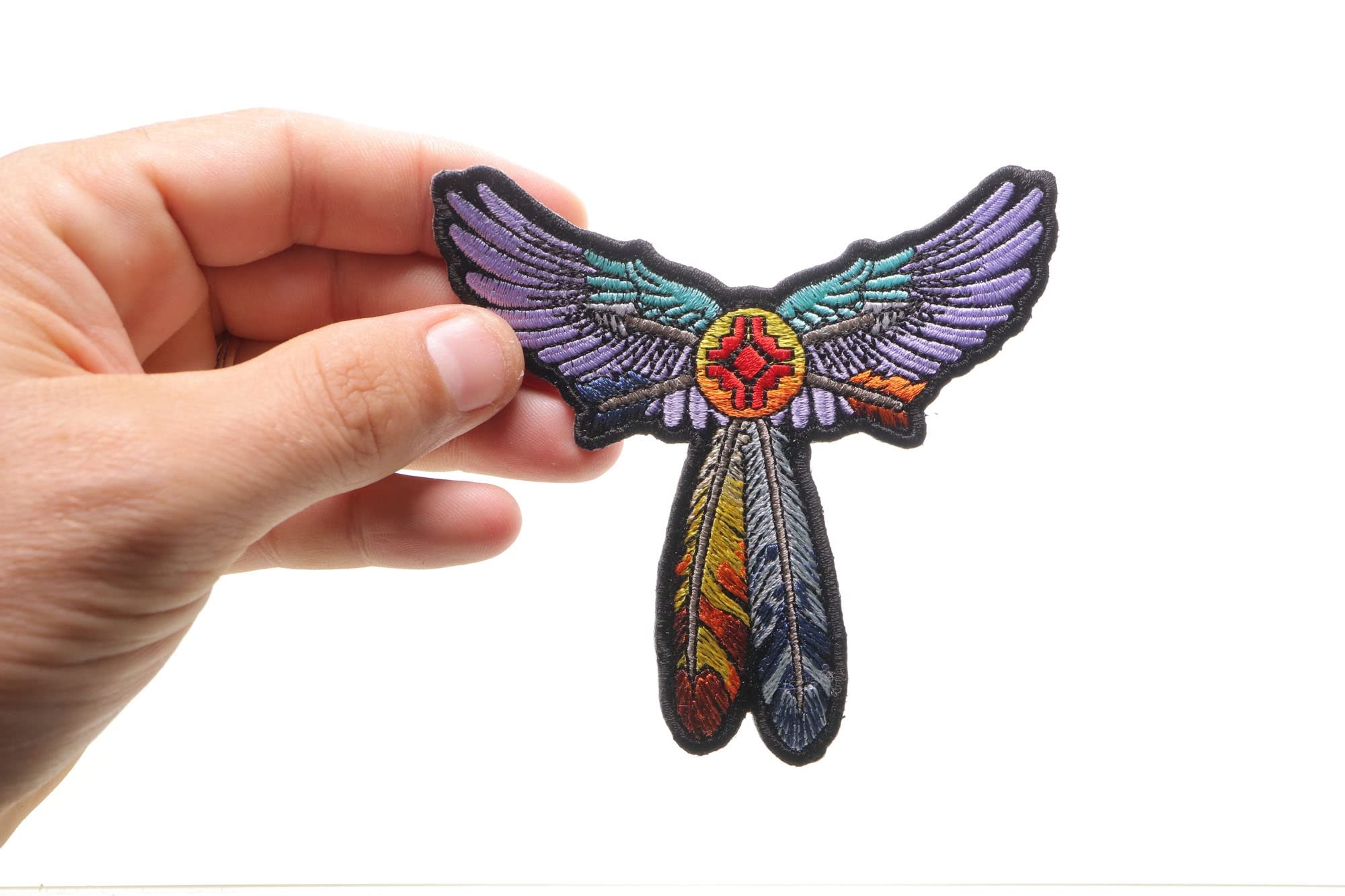 Winged Feathers Iron On Patches for Clothing - DIY Sew On Embroidered Applique for Jackets, Hats & Bags - Perfect for Costumes, Fashion & DIY Crafts