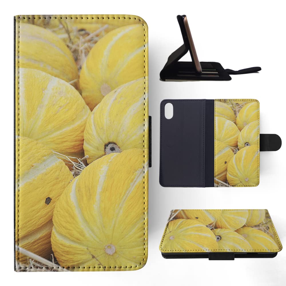 Exotic Yellow Fruit Pattern Flip Wallet Phone Case for Apple iPhone X & Xs - Stylish Protection for Everyday Use & Travel