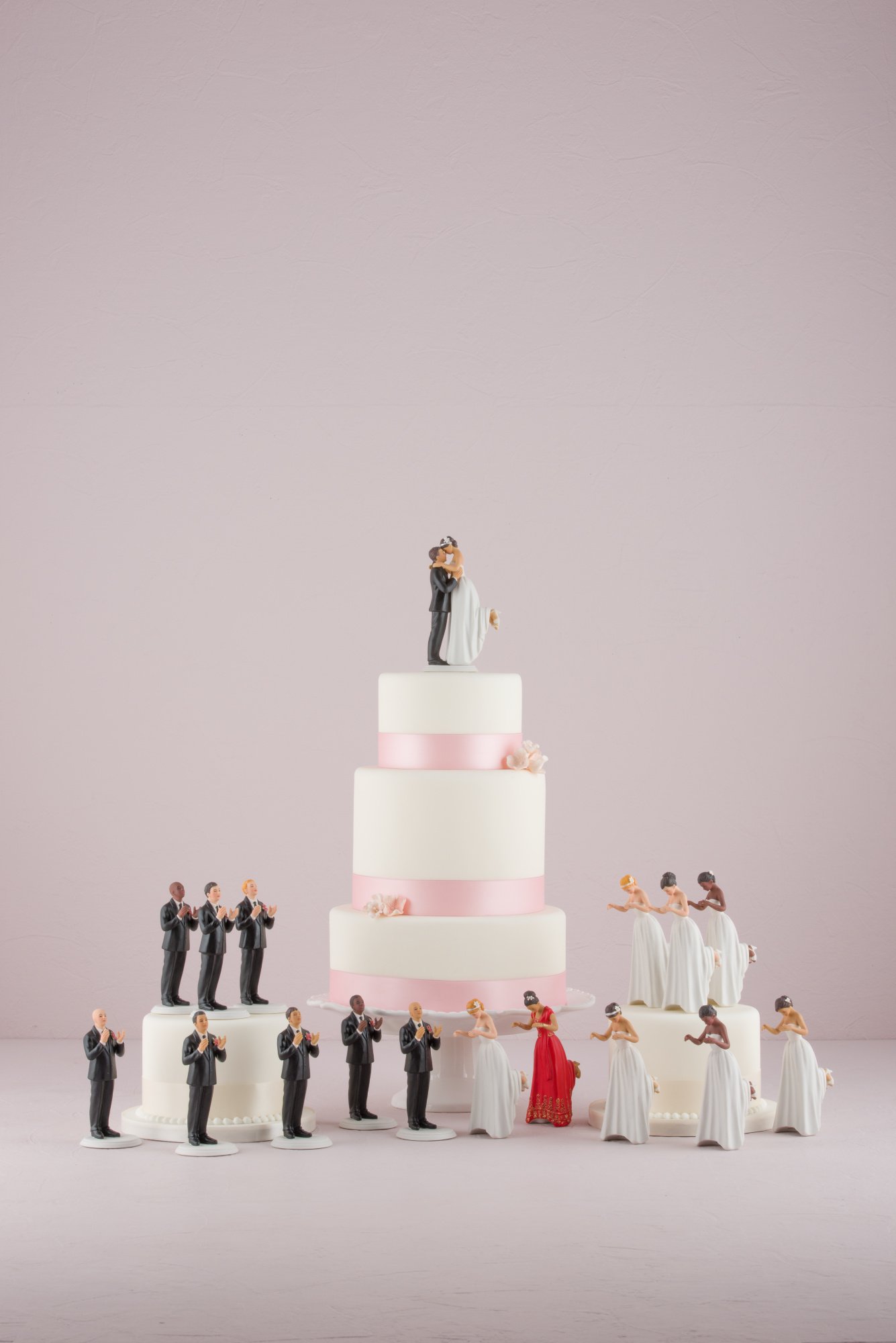Weddingstar True Romance Light Tone Bride Cake Topper - Elegant White Wedding Cake Decoration for Bridal Showers, Receptions & Anniversary Celebrations