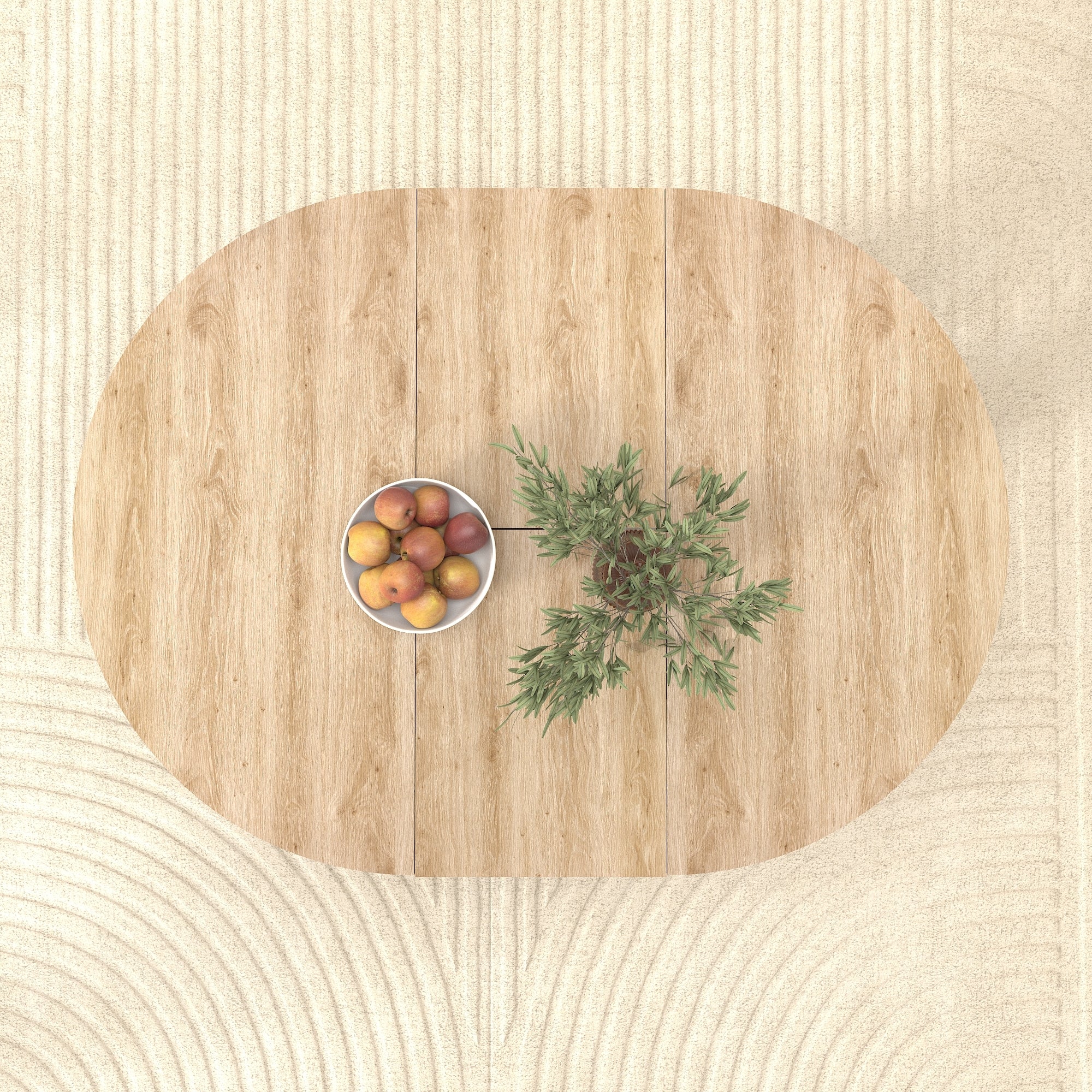 Expandable Farmhouse Dining Table 59x43 Inch Oval Table with Removable Leaf & X-Shaped Trestle Base - Perfect for Kitchen, Dining Room, and Rustic Home Decor (White)