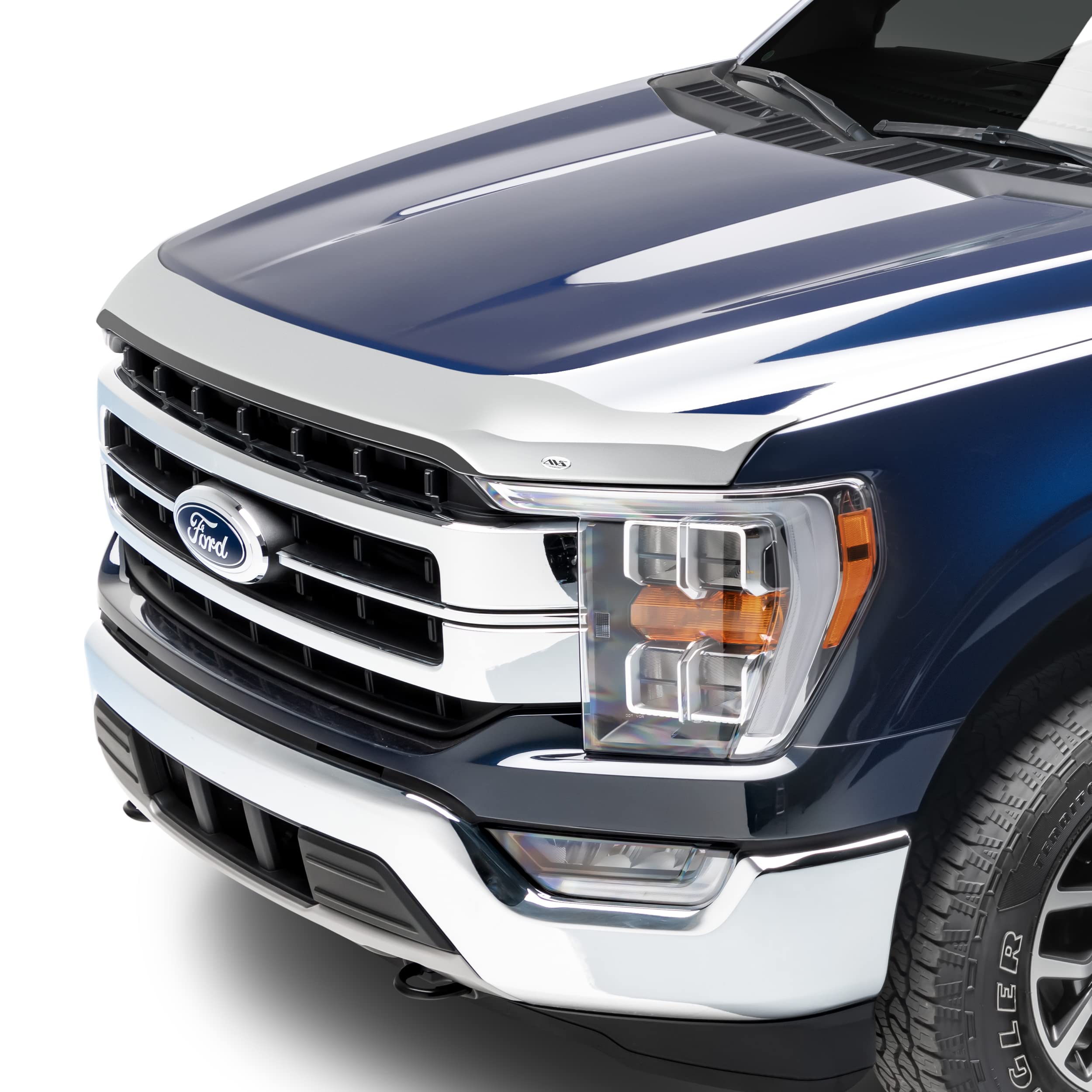 AVS Aeroskin Hood Protector for 2020-2025 Chevy Silverado 2500HD/3500HD - Low Profile Bug Deflector & Stone Guard | Chrome Finish | Durable Truck Accessory for Highway Driving & Off-Road Protection