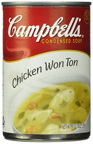 Campbell's Chicken Wonton Soup - 10.5 oz (Pack of 12) | Quick & Easy Asian-Inspired Meal | Perfect for Lunch, Dinner or On-the-Go Snacking
