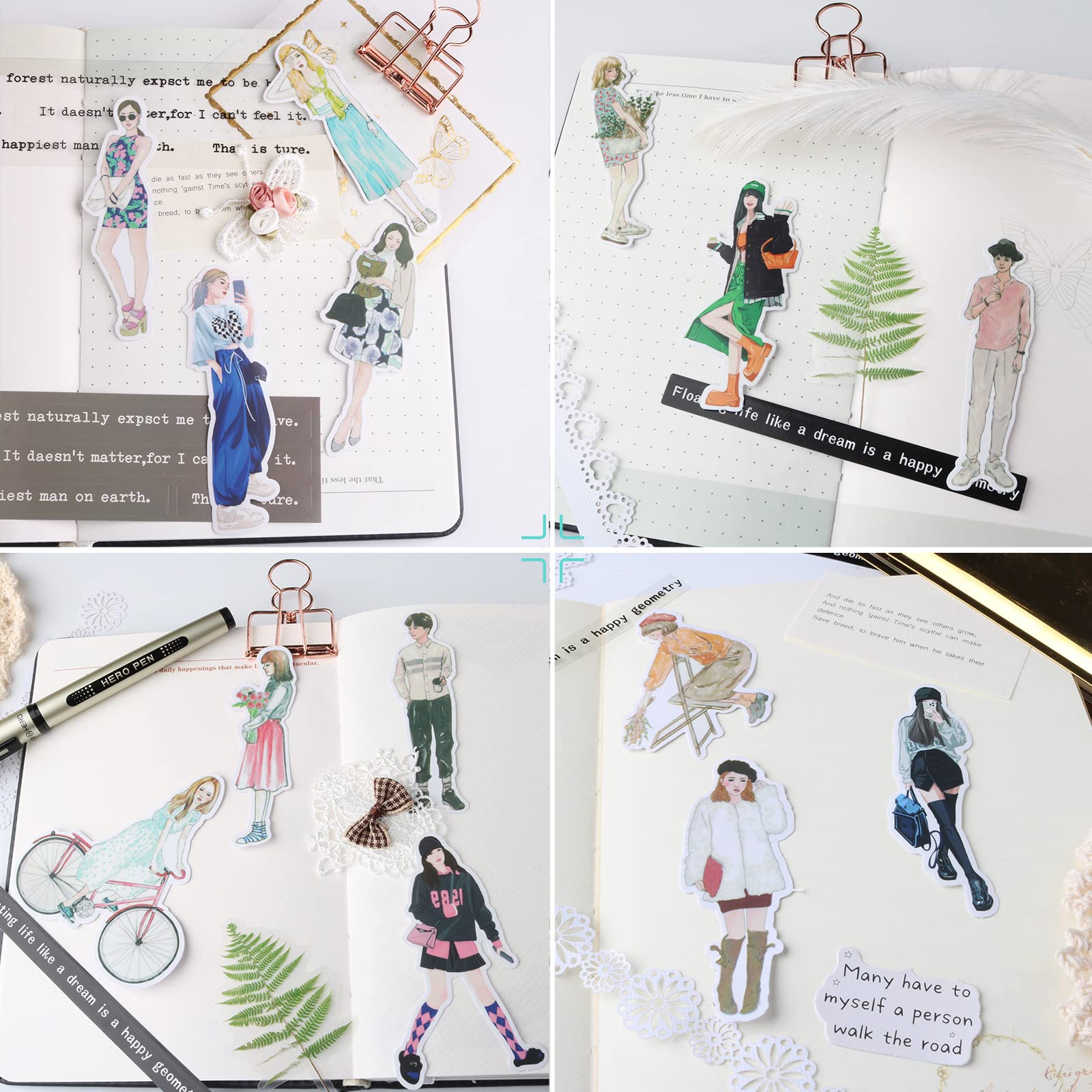 Creative Journaling Stickers for Scrapbooking - Decorative Embellishments Kit for Women & Adults - Bullet Journal, Junk Journal, and Scrapbook Supplies - Perfect for DIY Crafts, Memory Books, and Gift Making