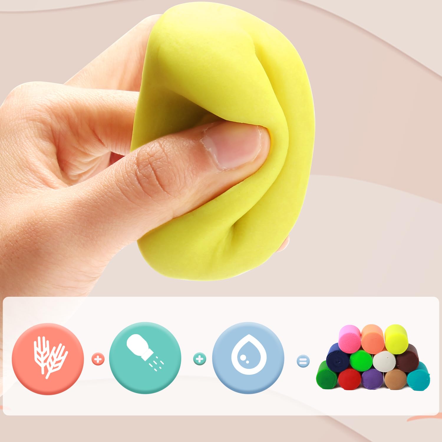 VConejo 14-Piece Planets Themed Play Dough Set for Kids Ages 2-8 - Non-Toxic Modeling Clay Kit with Tools & Accessories for Creative Play - Perfect for Preschool Learning, Sensory Development & Birthday Gifts