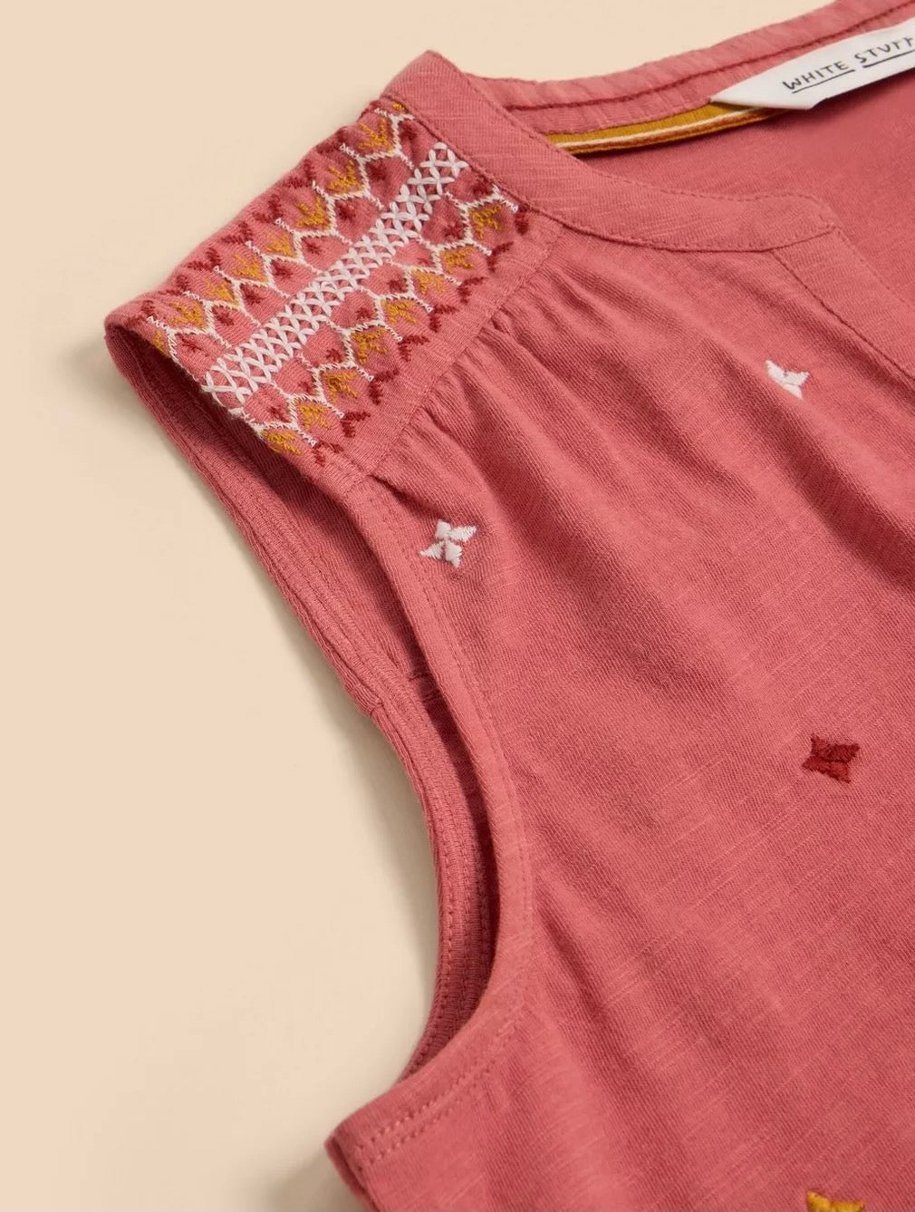 Women's Tulip Jersey Sleeveless Shirt in Pink Multi Color - Perfect for Summer Outfits, Beach Wear & Casual Style