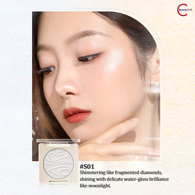 FOCALLURE Shimmering Highlight Powder - Glow Highlighter Makeup for Face & Body, Buildable & Blendable, Vegan & Cruelty-Free - Perfect for Contouring, Highlighting, and Everyday Glam Makeup Looks