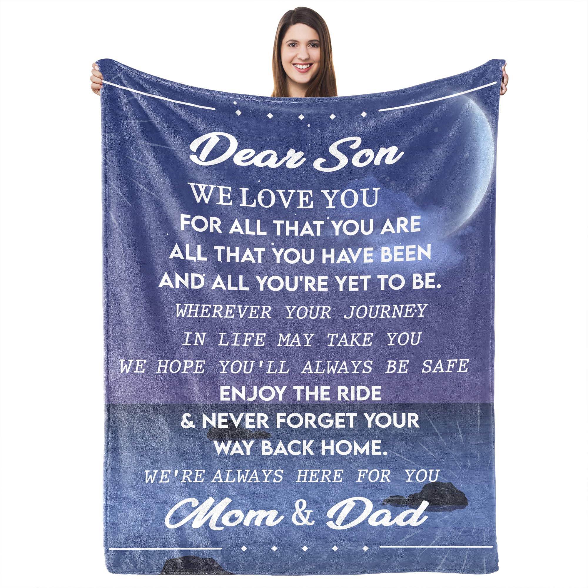 UFOORO Soft Fleece Throw Blanket for Kids - 55x70 Inches, Perfect Gift from Mom & Dad to Daughter or Son - Cozy for Bedroom, Couch & Travel