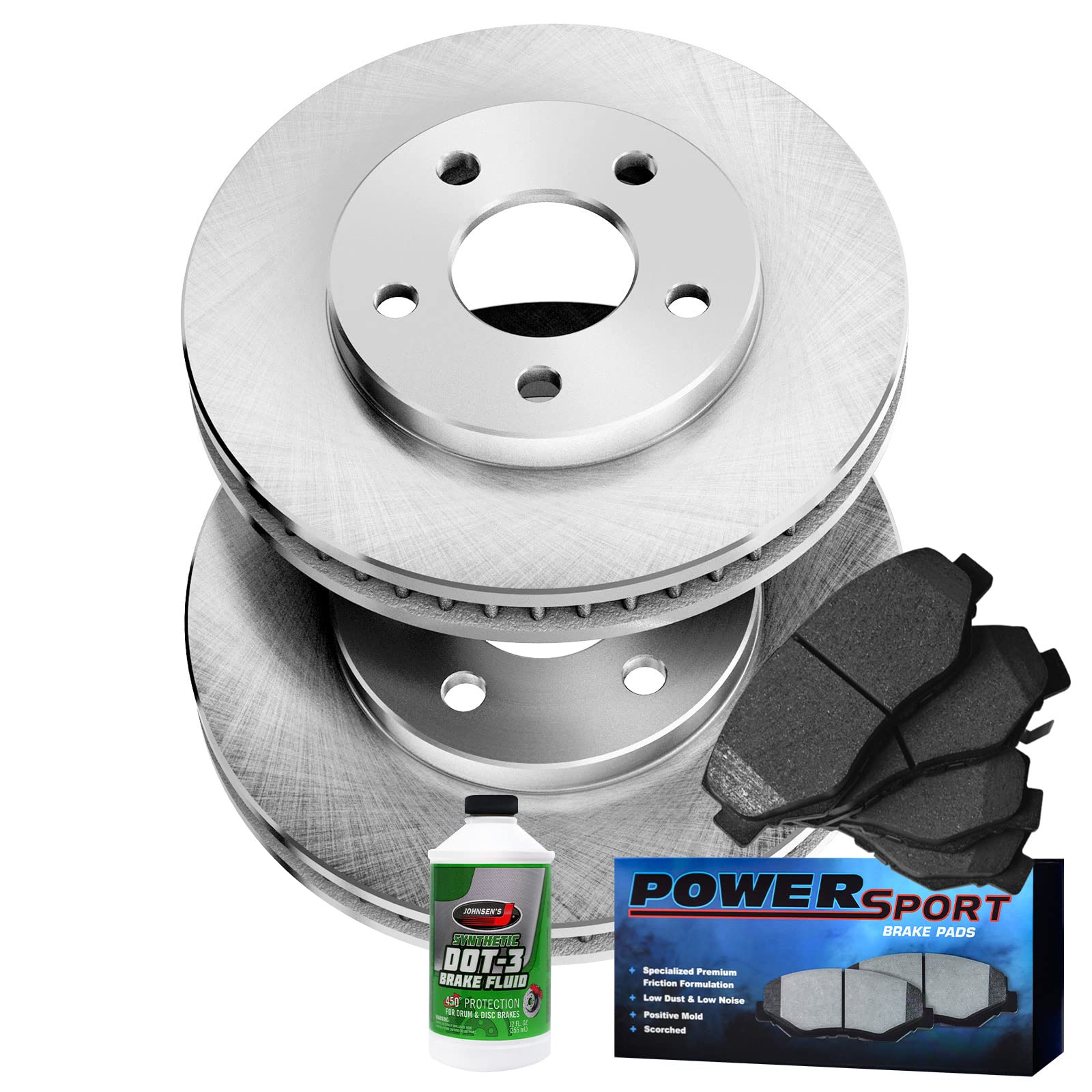 Premium Power Sport Front Brake Pads & Rotors Kit - Heavy Duty Performance Braking System for ATV, UTV, Motorcycle & Off-Road Vehicles - BLB1.35183.04 | Ideal for Trail Riding, Racing & Off-Road Adventures