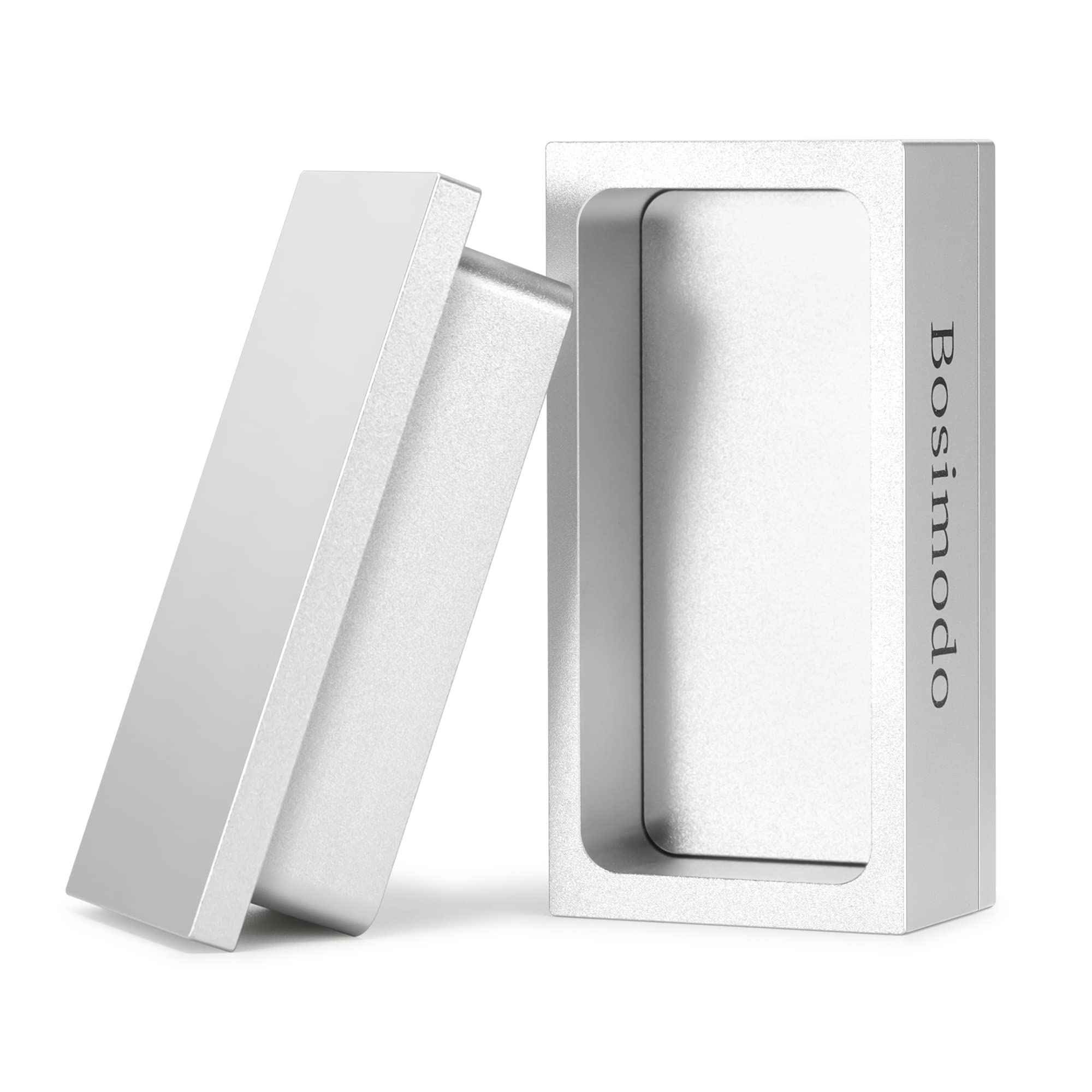 Bosimodo 2X4 Pre-Press Mold - Solid 6061 Aluminum Flower Pressing Mould for Rosin Extraction (Silvery White) - Perfect for DIY Cannabis Concentrates & Essential Oil Production